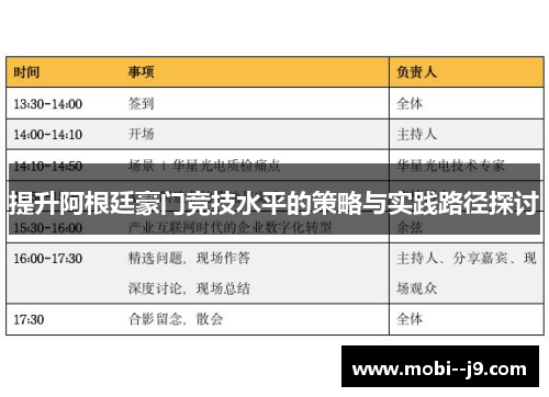 提升阿根廷豪门竞技水平的策略与实践路径探讨